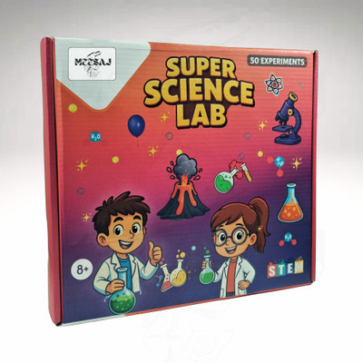 Meesaj Super Science Lab Kit – 50 Experiments for Kids with Safe Chemicals & Equipment(Multicolor)
