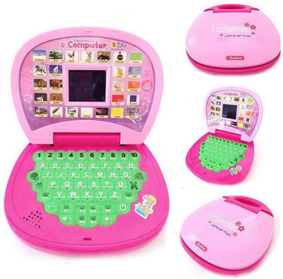 JR CLUB Electronic Educational Numbers Alphabets Learning Computer Laptop Toys for Kids.(Multicolor)