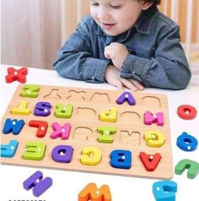 Shreevi Wooden Alphabets for Kids Learning Educational Toys for 2 Year Old(Multicolor)