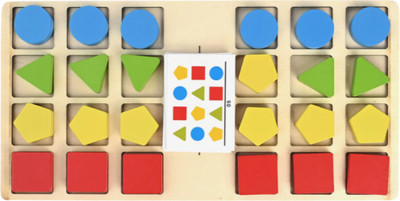 Monty Maestro Wooden Shape Four Color Battle Toy(Multicolor)