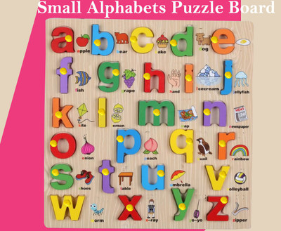 FORSIKHA Colorful Learning Small Letter Alphabet Board for Kids, Educational Learning Toy(Beige)