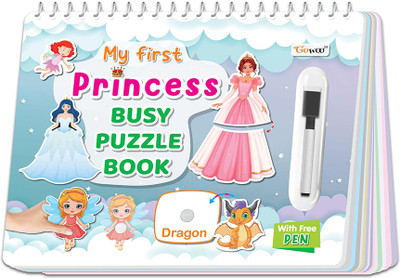 GO WOO My First Princess Busy Puzzle Book : Toddler Activity Sticker Book(White)