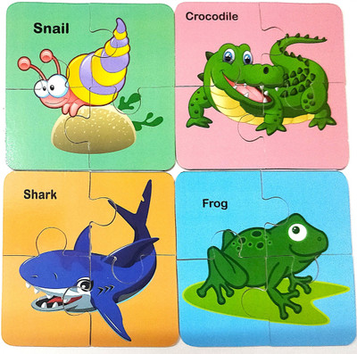 APD Water Animals Wooden Jigsaw Puzzle and preschool learning puzzle game for kids(Multicolor)