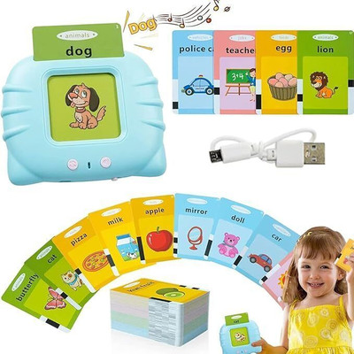 CountryLink Colorful Double-Sided Flash Cards 224 Words Montessori Learning Toy for Kids(Multicolor)