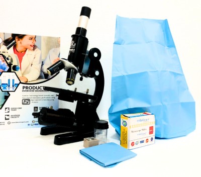 labcare Student Compound Microscope With 50 Blank Slides And Cover Slip(Black)
