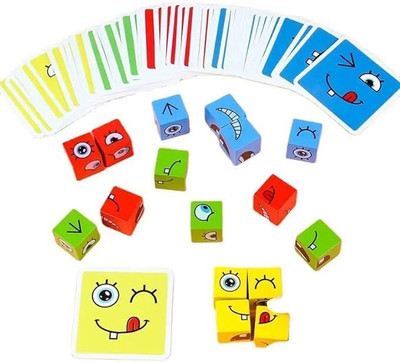 BHVMEY face changing emoji cube game toys for kids(16 Pieces)