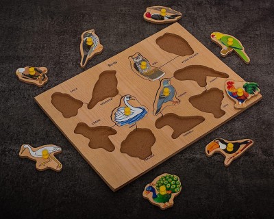 Childgossip Wooden Birds Puzzles for Kids Educational Puzzle Toy(Multicolor)