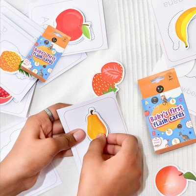 ilearnngrow Babys's fruits and vegetable Flash Cards(White)