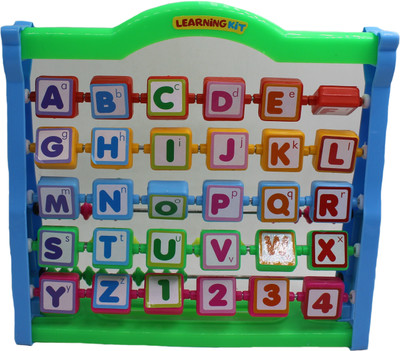 neoinsta shopping Medium size plastic body abacus learning kit to learn capital ABCD|word for kid(Green)