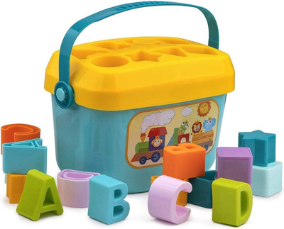 Mira Farmcraft Baby's First Shape Sorting Blocks Learning Activity Toys with 16 Building Blocks(Multicolor)