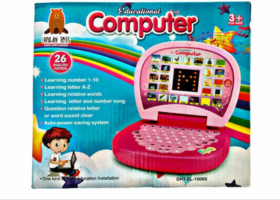 Ruhani Educational Learning Pink Laptop Alphabet ABC and 123 Number Learning(Pink)