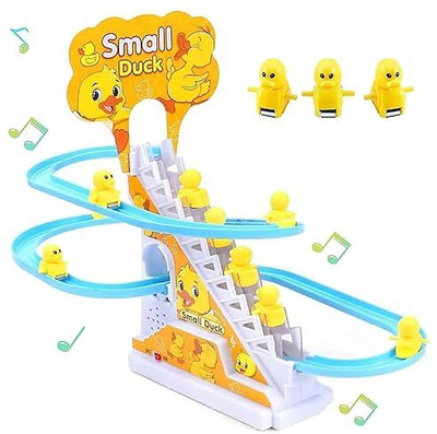Adhira Toys 3 Small Ducks Stair Climbing Toys for Kids, Escalator Toy with Lights and Music(Multicolor)