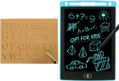 SHALAFI 8.5Inch LCD WritingTablet/Drawing Board/Pad &Alphabets Practice Tracing Boards(Beige, Multicolor)