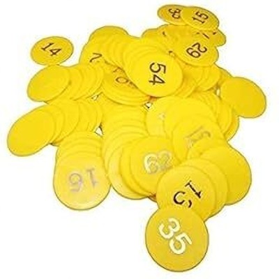 MKJ 1 to 100 Printed Plastic Token Coin Chips Coin Bank(Yellow)