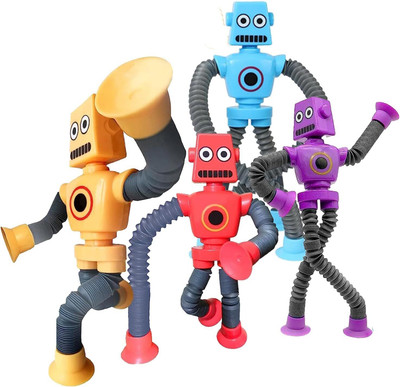 Bluebell Telescopic Suction Cup Robotics Toy, Pop Tubes Fidget Toys(Multicolor)
