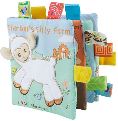 Baby Moo Sherbet’s Silly Farm Educational Learning 3D Cloth Book With Rustle Paper(Multicolor)
