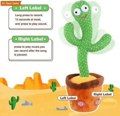 ADEHA Dancing cactus Toy Talking Repeat Singing 120 songs))(Multicolor)