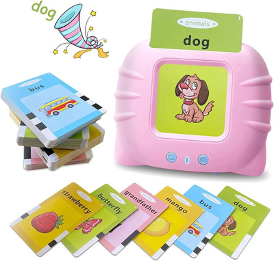 Netigems Talking Flash Card Reader Game 224 Words Learning Toys For Kids(Pink)