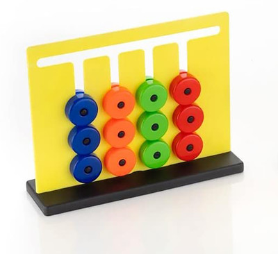 Toy DEKHO Montessori Slide Puzzles Brain Game Toy for Early Development ISI Approved(Multicolor)
