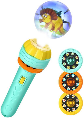 GOSHOPPE ENTERPRISES Mini Projector Torch Toy with 3 Slides and 24 Patterns(Multicolor)