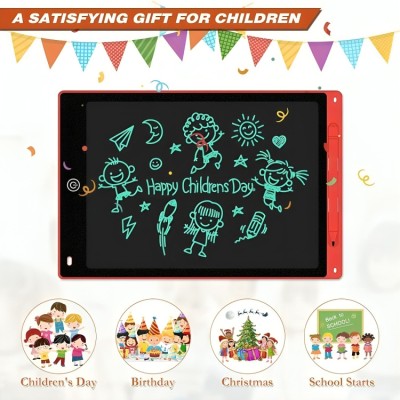 DEVPRIYA LLP Children's 12-inch LCD Writing Tablet with Digital Electric Board for Drawing(Red)
