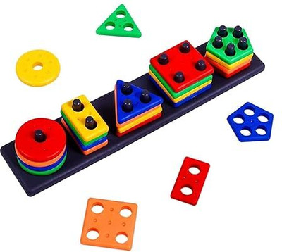 LEVIATHAN Intellectual Smart Activity Fun and Learning Geometrics ,Shape Matching(Multicolor)