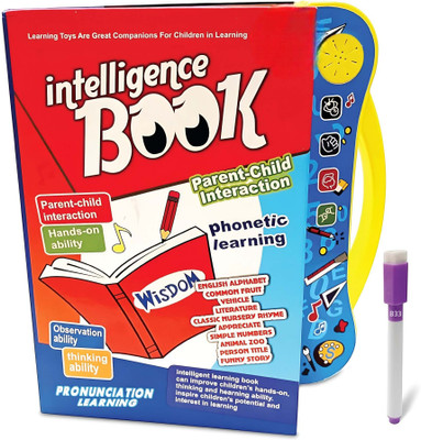 Just97 Intelligence Book for Kids–Touch & English Letters & Words Learning toys A_98(Multicolor)