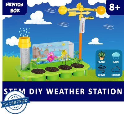 Little Olive Newton Box Weather Station experiment kit |Toys for boys and girls aged 8+ years(Yellow)