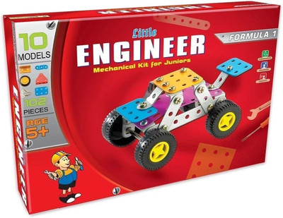 ISTOSY Formula 1 Little Engineer Mechanical Kit Kids Blocks Building Construction Toys(Multicolor)