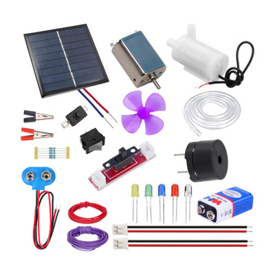 NEXT GEEK Science Project Kit Solar , Simple Circuit,Battery Water Pump With Manual(Multicolor)