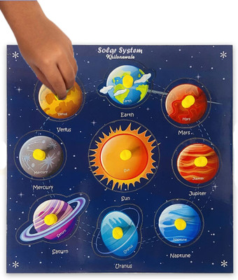 FORSIKHA 3D Wooden Puzzle Solar System Toys Set With Planet Outer Space Blocks(1 Pieces)