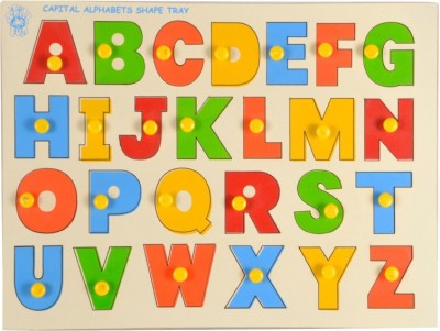 SKILLOFUN Capital ABC Shape Tray (With Knobs)(Multicolor)