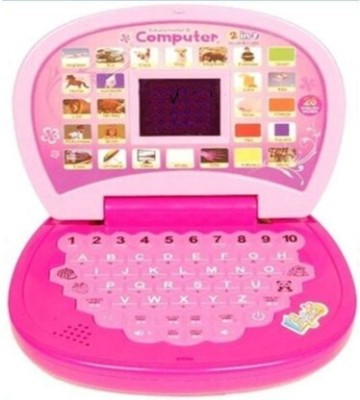 Tenmar Educational Computer With Led Screen mini laptop Toy For Kids (Pink)(Multicolor)