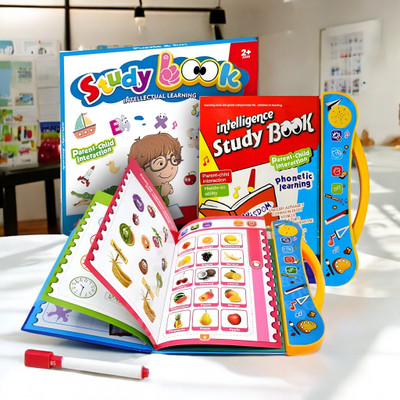 Just97 Intelligence Book for Kids–Touch & English Letters & Words Learning toys B_282(Multicolor)