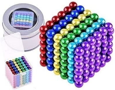 Ridhimani 216 Pcs Magnet Ball Toys Educational Learning Cube Game for Kids (6 Colors)(Multicolor)