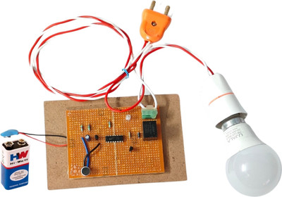 ERHIndia Clap ON Clap OFF Circuit Electronic Project Board Working Model for School(Multicolor)
