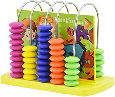 BKDT Marketing Abacus 5 Rods - Kids Early Educational Tool for Kid to Learn Maths Tool kit Toys(Multicolor)
