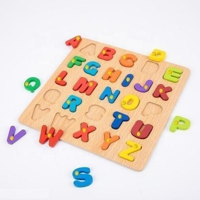 PopPlop | Educational and Learning Wooden Puzzle Toy with Knobs for Kids Multi(Multicolor)