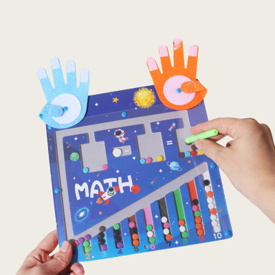 SOKT Montessori Number Cognitive Classification Counting Board Educational Toys(Multicolor)