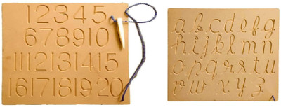 REWASHREE CRAFT WORLD Numbers 1-20 & Small Cursive Combo Tracing Boards Nursery Kids(Brown)