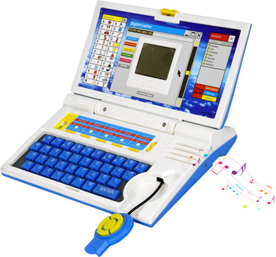 SNDIA Learning Kids Laptop Educational Computer Toys with Mouse ,LED Display & Music(Blue)