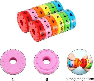mil9us 2PC (12 MAGNET)Learning Math Toys Brain Developing Toy Learning Educational Game(Multicolor)