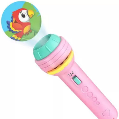 a.s.traders Mini Projector Torch with 3 Slides 24 Patterns Toy for kids PNK14(Pink)