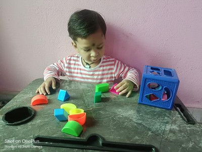 Dorytoys Shape Sorting Cube With 18 Shape And Different Color-CUBE BLUE-149(Multicolor)