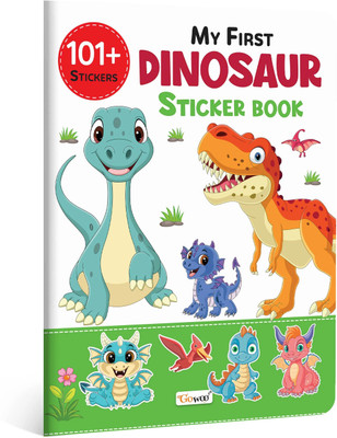 GO WOO My First Dinosaur Sticker Book : Exciting Sticker Book with 101+ Stickers(White)