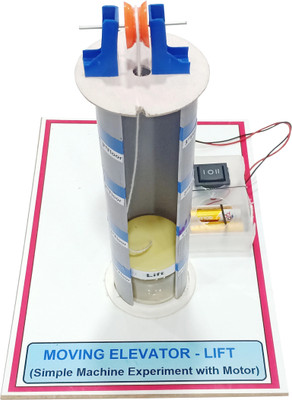 MELODY's Moving Elevator Lift Mechanical Experiment Working Project Educational Model.(Multicolor)