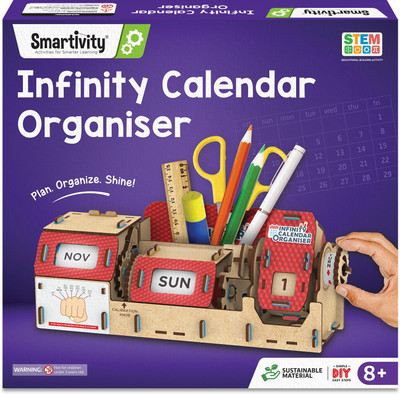 Smartivity Infinity Calendar & Desk/Stationary Organizer for Kids Age 8-14 Years(Brown)