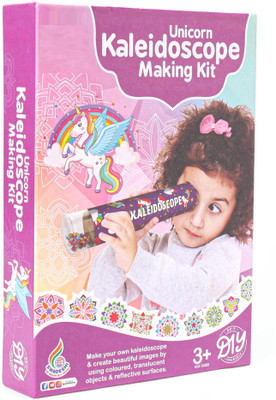 zokato Unicorn Kaleidoscope Making Kit Play Set for Kids - Multicolour (