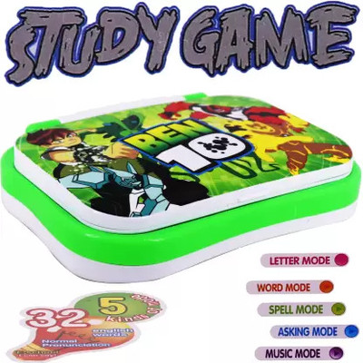 AP KIDS Ben 10 Study Game Toy laptop With Music And Alphabet Sound And Lights(Multicolor)