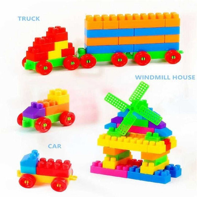 RIGHT SEARCH Kids Puzzle Assembling Building Toy Set (100 Pieces)(Multicolor)